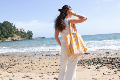 Bolso Shopper Rayas